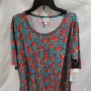 NWT Lularoe Julia Dress Floral Design Size XL